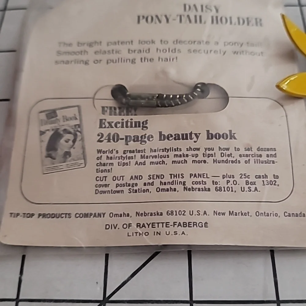 Vintage‎ Tip-Top Pony-Tail Holders, NIP, Two (2) Matching Hair Accessories